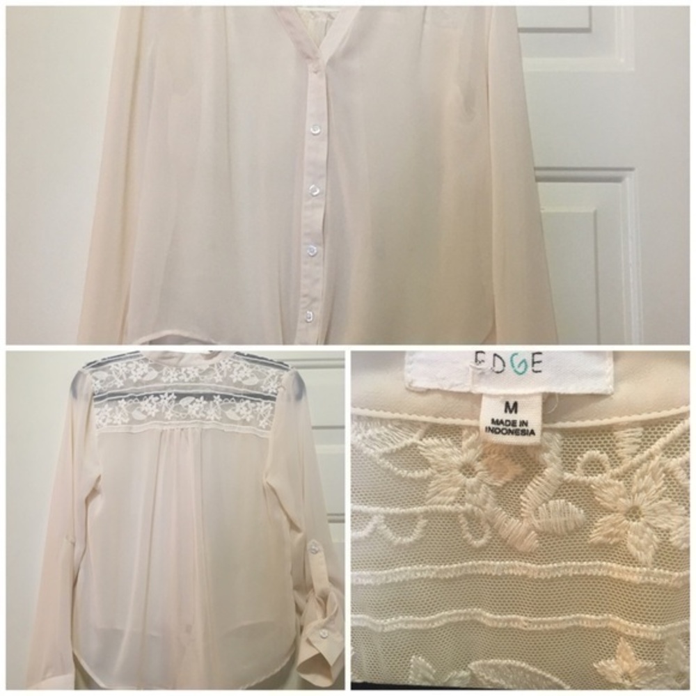 Edge, Long sleeve, sheer top.